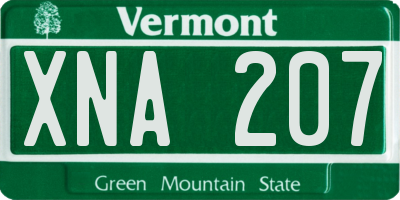 VT license plate XNA207