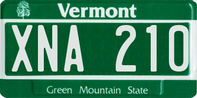 VT license plate XNA210