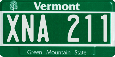 VT license plate XNA211