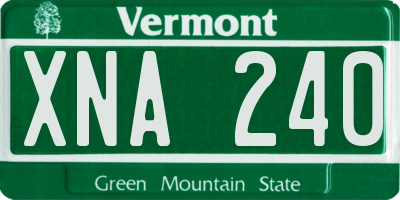 VT license plate XNA240