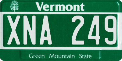 VT license plate XNA249