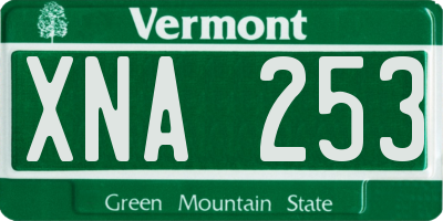 VT license plate XNA253
