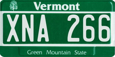 VT license plate XNA266