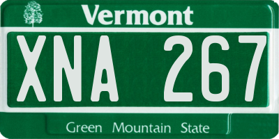 VT license plate XNA267