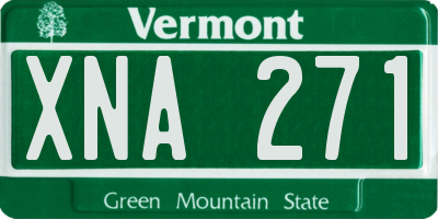 VT license plate XNA271