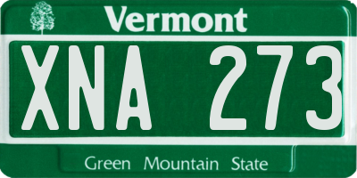 VT license plate XNA273