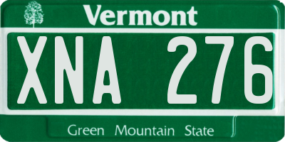 VT license plate XNA276