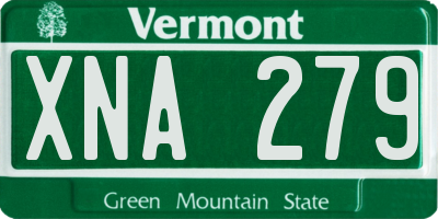 VT license plate XNA279