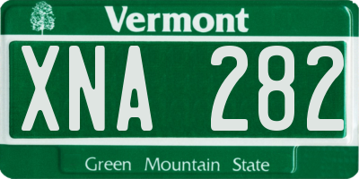 VT license plate XNA282
