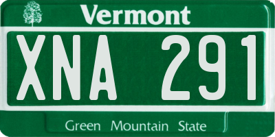 VT license plate XNA291