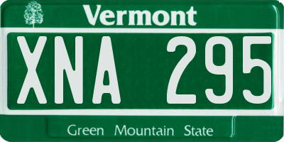 VT license plate XNA295