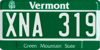 VT license plate XNA319