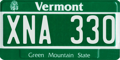 VT license plate XNA330