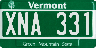 VT license plate XNA331