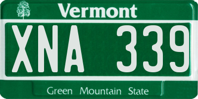 VT license plate XNA339