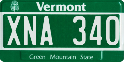 VT license plate XNA340