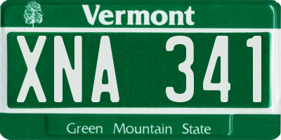 VT license plate XNA341