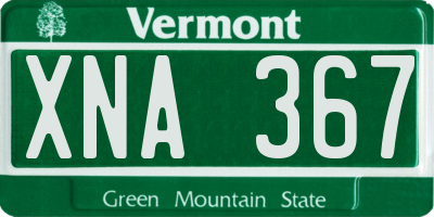 VT license plate XNA367