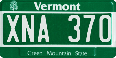 VT license plate XNA370