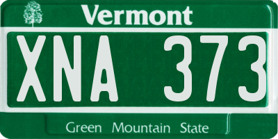 VT license plate XNA373