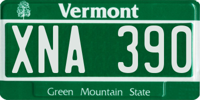 VT license plate XNA390