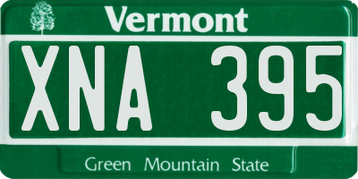VT license plate XNA395
