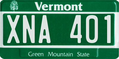 VT license plate XNA401