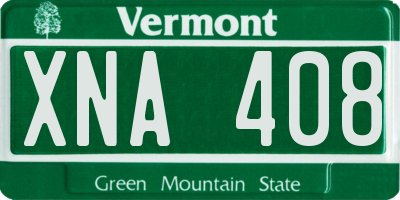 VT license plate XNA408