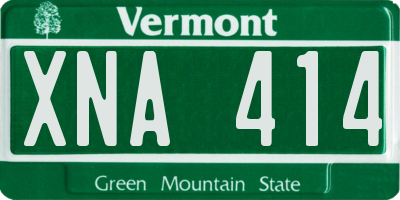 VT license plate XNA414