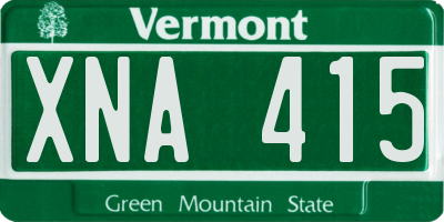 VT license plate XNA415