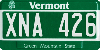 VT license plate XNA426