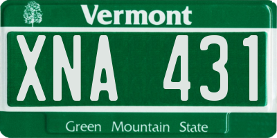 VT license plate XNA431