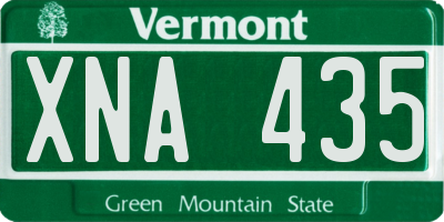 VT license plate XNA435
