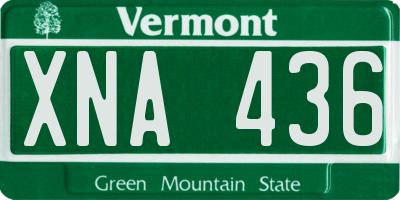 VT license plate XNA436