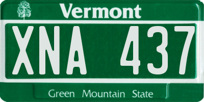 VT license plate XNA437