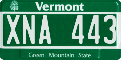 VT license plate XNA443