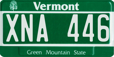 VT license plate XNA446