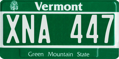 VT license plate XNA447