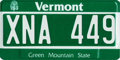 VT license plate XNA449