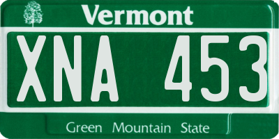 VT license plate XNA453