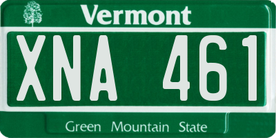 VT license plate XNA461