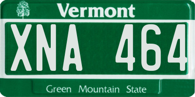 VT license plate XNA464