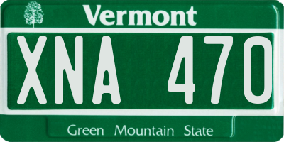 VT license plate XNA470
