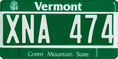 VT license plate XNA474