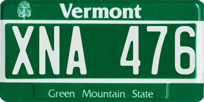 VT license plate XNA476