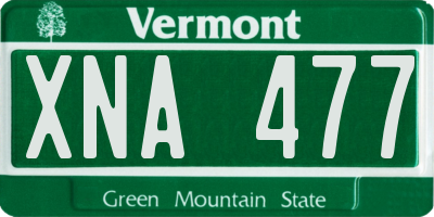 VT license plate XNA477