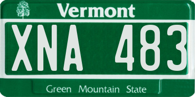 VT license plate XNA483