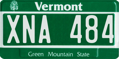 VT license plate XNA484