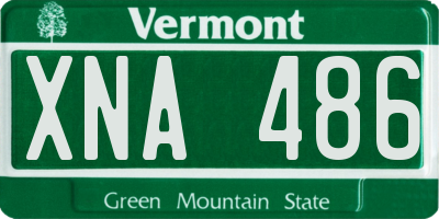 VT license plate XNA486