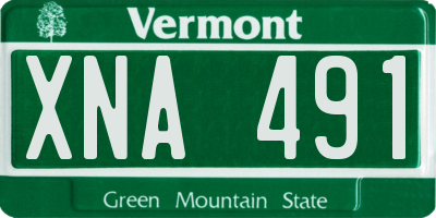 VT license plate XNA491